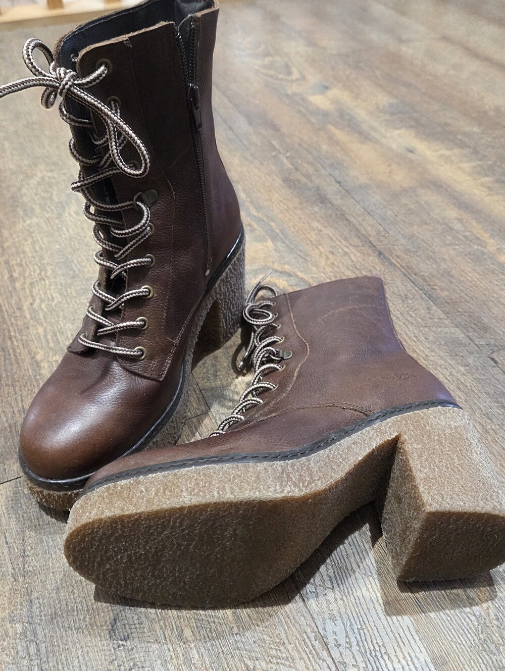 Bos. & Co. Panda Waterproof Lace-Up Boot in Dark Brown